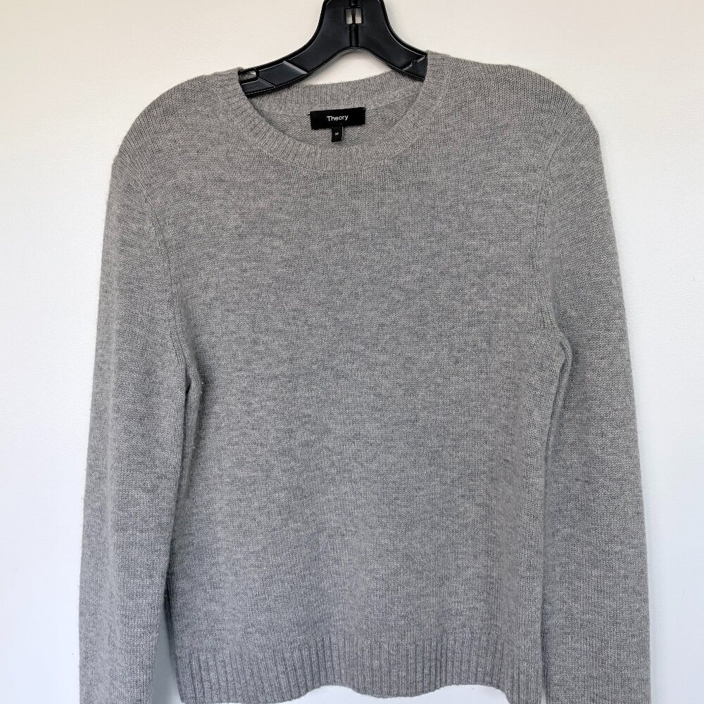 Theory Cashmere Sweater with Leather Elbowpads